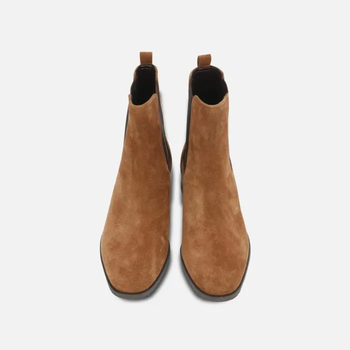 Kenneth Cole Salt Suede Chelsea Boot Pecan Women Boots Booties