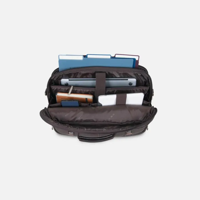 Kenneth Cole Show Business Double Gusset Computer Portfolio Dark Brown Men Bags