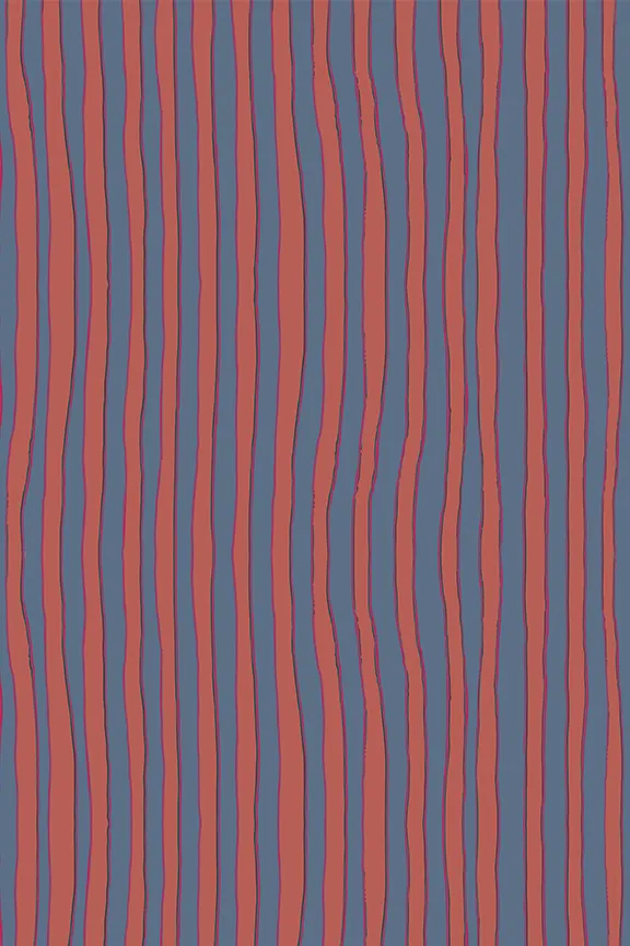 Kids Natalie Martin Fiore Batik Stripe Blood Orange