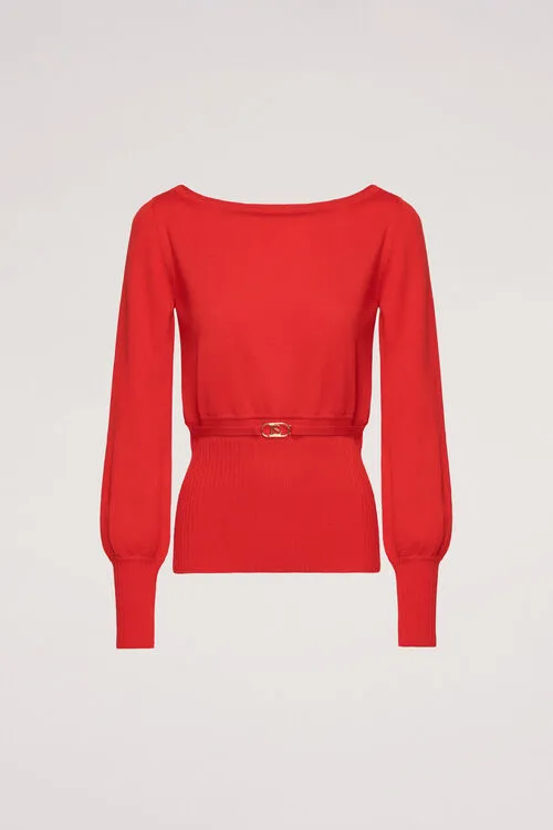 Knitwear Magride Magride Red Luisa Spagnoli Women Knitwear Magride Magride Red Luisa Spagnoli Women