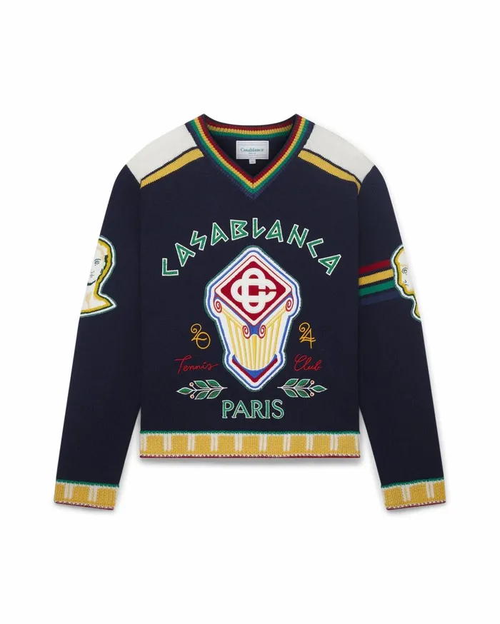 Knitwear Men Casablanca Paris Fraternity Jumper