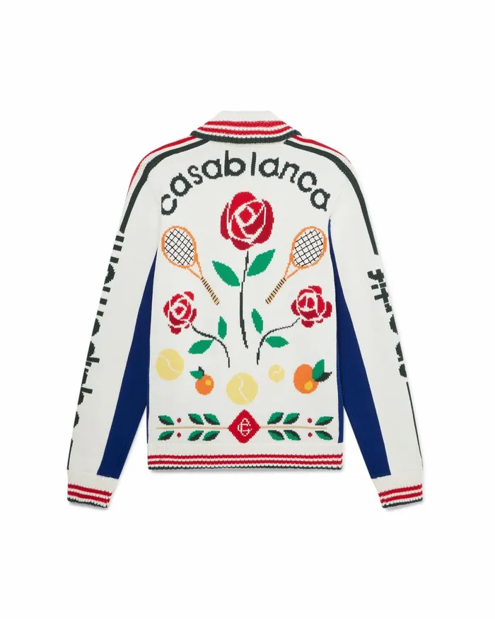 Knitwear Men Casablanca Paris Laurel Intarsia Knit Jacket