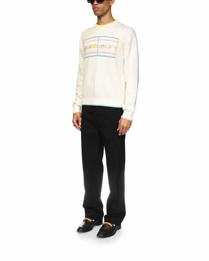 Knitwear Men Casablanca Paris Pastel Court Jumper