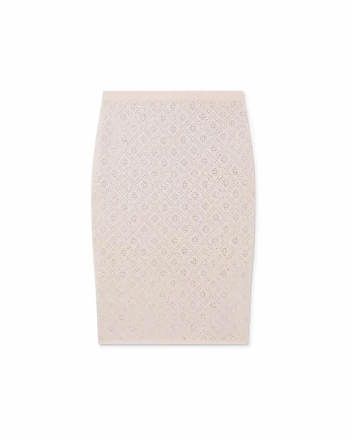 Knitwear Women Casablanca Paris Crystal Monogram Knit Skirt