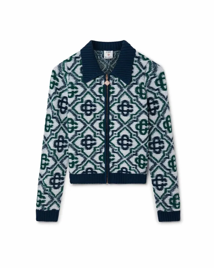 Knitwear Women Casablanca Paris Monogram Knit Zip Jumper