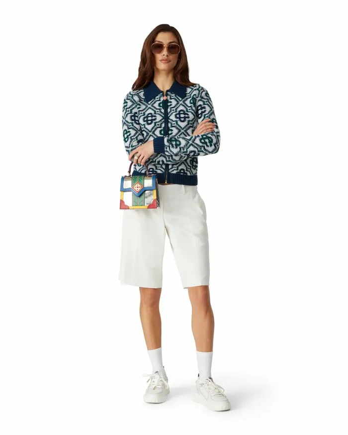 Knitwear Women Casablanca Paris Monogram Knit Zip Jumper