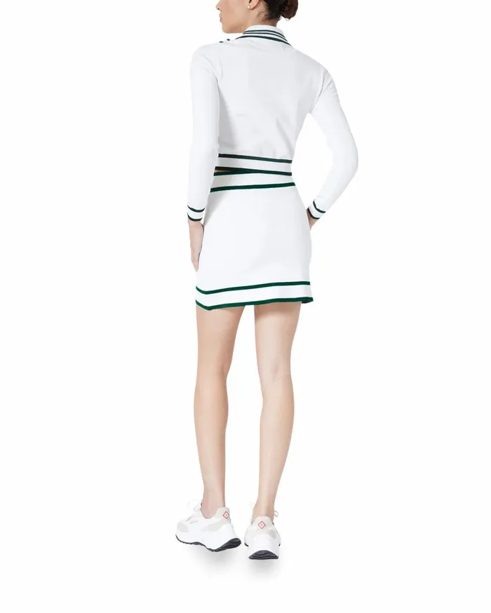 Knitwear Women Casablanca Paris Retro Tennis Pleated Polo Shirt