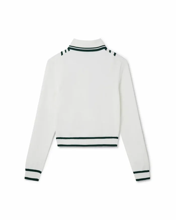 Knitwear Women Casablanca Paris Retro Tennis Pleated Polo Shirt