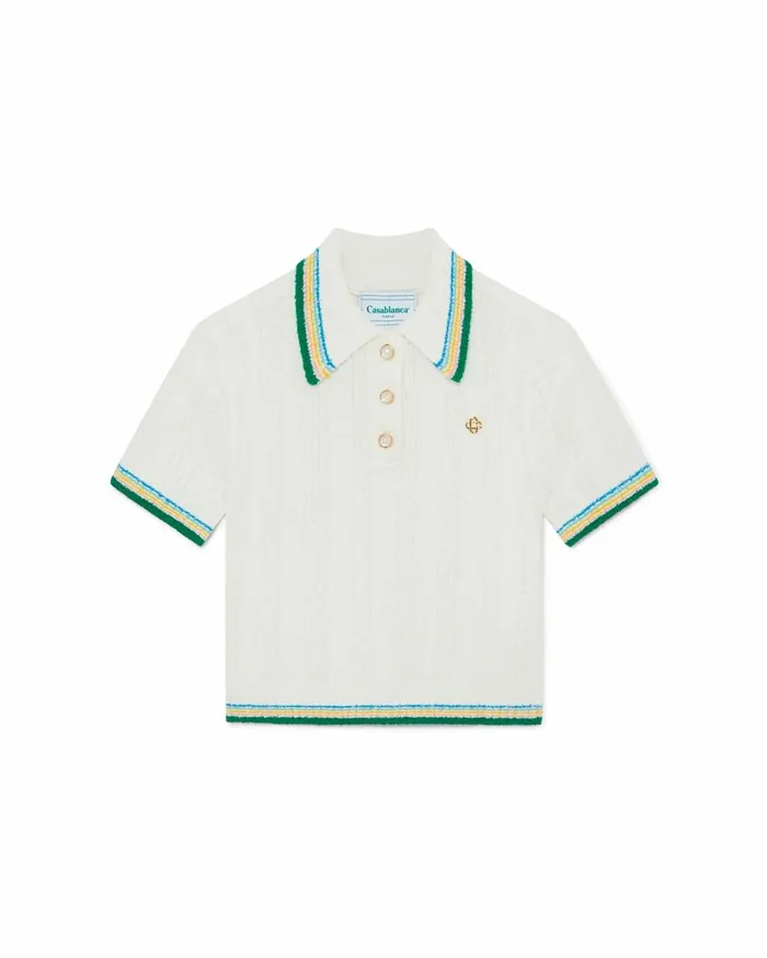 Knitwear Women Casablanca Paris Rib Boucle Polo Shirt