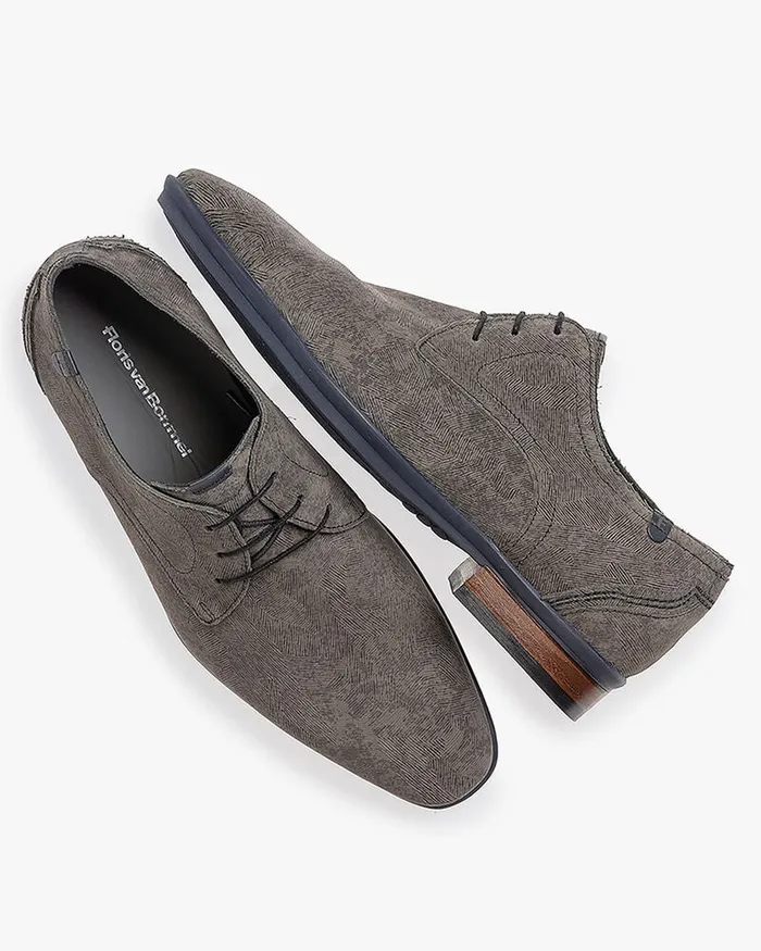 Lace Shoes Men Floris Van Bommel De Mosser 0403 Nubuckleather