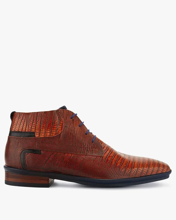 Lace Shoes Men Floris Van Bommel Hakki 0300 Reptile Print