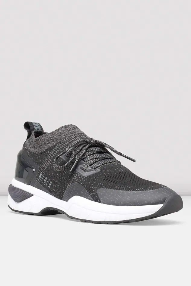 Ladies Alcyone Sneaker Black Knit Adult Dance Sneakers Bloch