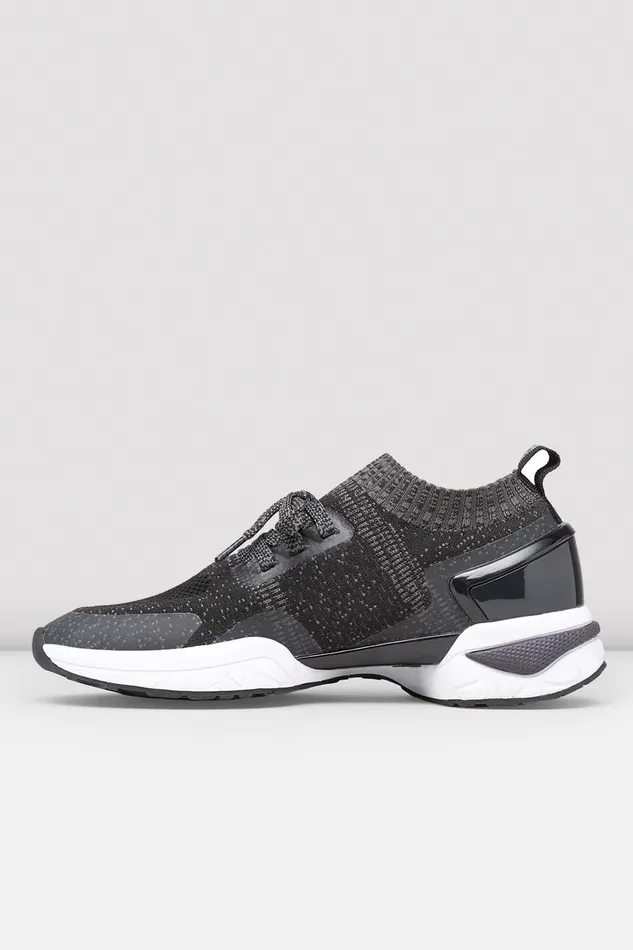 Ladies Alcyone Sneaker Black Knit Adult Dance Sneakers Bloch