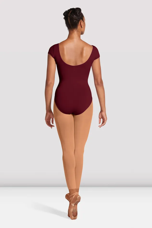 Ladies Mirella Cap Sleeve Princess Seam Leotard Burgundy Adult Basics Bloch