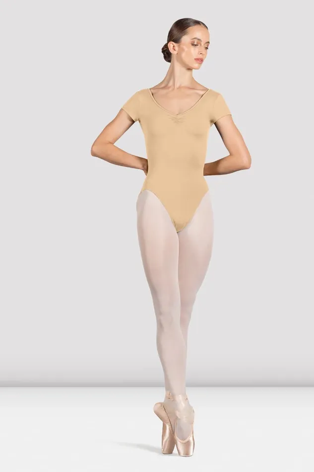 Ladies Penny Cap Sleeve Leotard Sand Adult Basics Bloch