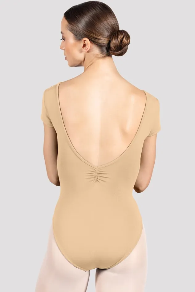 Ladies Penny Cap Sleeve Leotard Sand Adult Basics Bloch