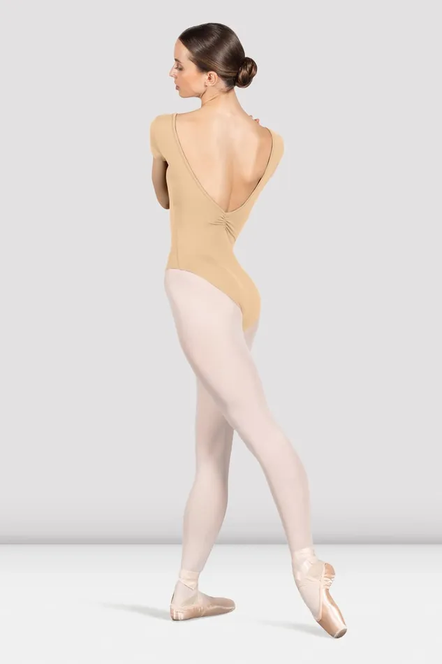 Ladies Penny Cap Sleeve Leotard Sand Adult Basics Bloch