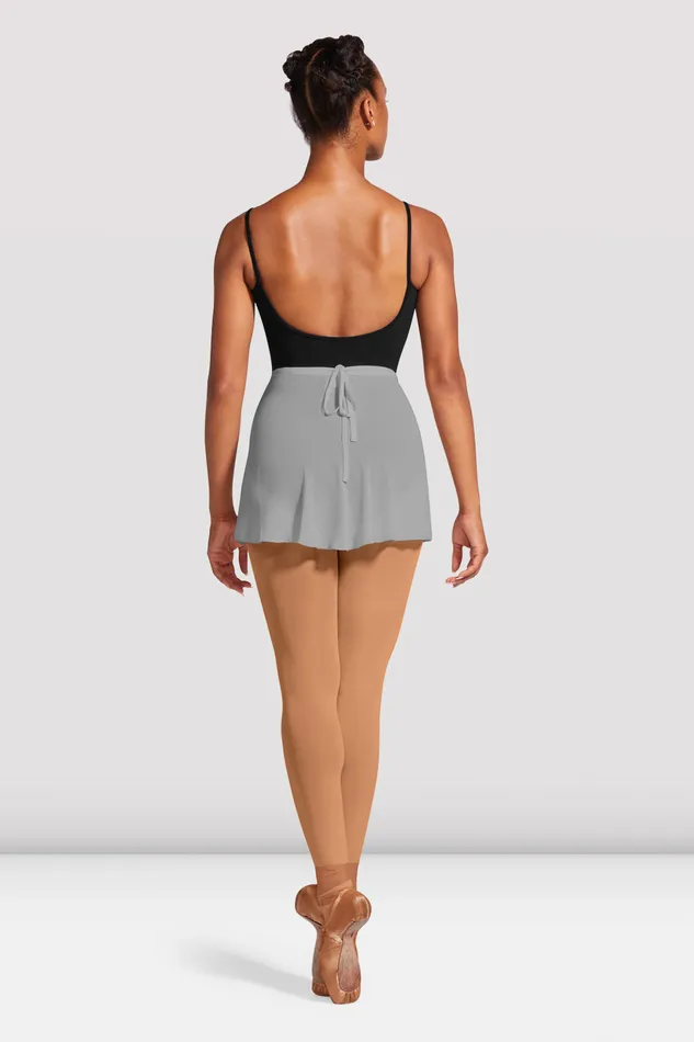 Ladies Vera Wrap Ballet Skirt Grey Basics Bloch Adult