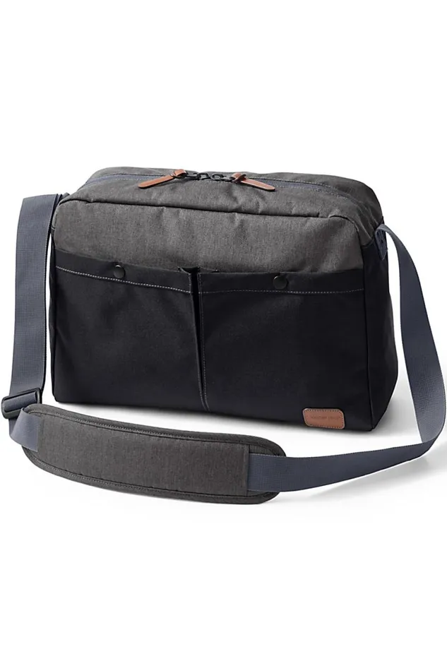 Lands039 End Accessories Men Everyday Messenger Bag Oxidized Gray Heather