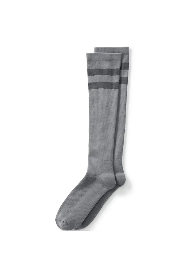Lands039 End Accessories Men Performance Compression Sock Ultimate Gray