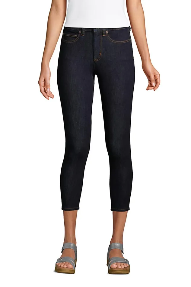 Lands039 End Capris and Crop Pants Women Stretch High Rise Skinny Legging Crop Blue Jeans Deepest Indigo Lands039 End Capris and Crop Pants Women Stretch High Rise Skinny Legging Crop Blue Jeans Deepest Indigo