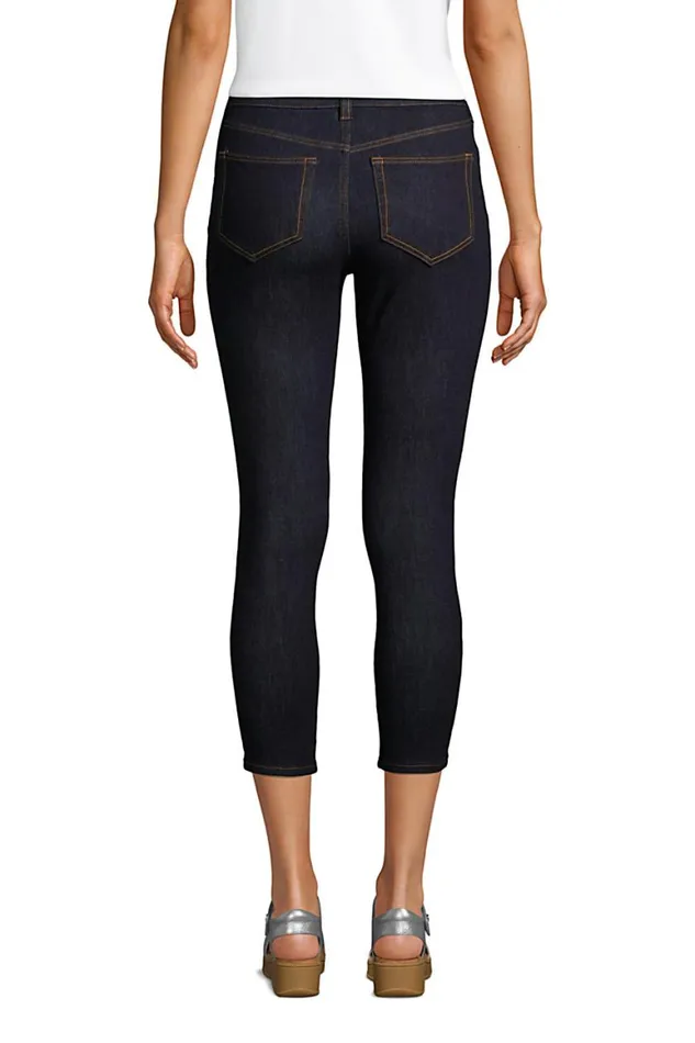 Lands039 End Capris and Crop Pants Women Stretch High Rise Skinny Legging Crop Blue Jeans Deepest Indigo Lands039 End Capris and Crop Pants Women Stretch High Rise Skinny Legging Crop Blue Jeans Deepest Indigo