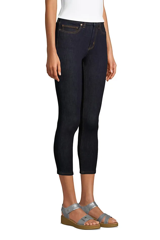 Lands039 End Capris and Crop Pants Women Stretch High Rise Skinny Legging Crop Blue Jeans Deepest Indigo Lands039 End Capris and Crop Pants Women Stretch High Rise Skinny Legging Crop Blue Jeans Deepest Indigo