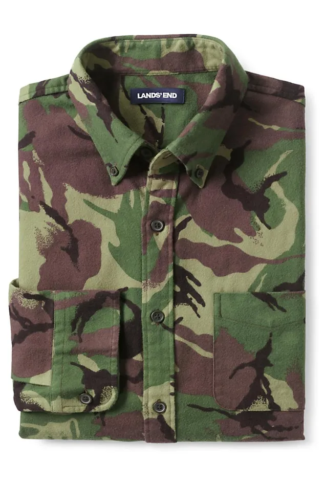 Lands039 End Casual Shirts Men Traditional Fit Printed Flagship Flannel Shirt Navy Prosperity Quilt Lands039 End Casual Shirts Men Traditional Fit Printed Flagship Flannel Shirt Navy Prosperity Quilt