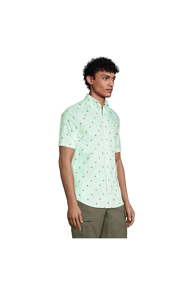 Lands039 End Casual Shirts Men Traditional Fit Short Sleeve Essential Lightweight Poplin Deep Sea Navy Mini Floral Lands039 End Casual Shirts Men Traditional Fit Short Sleeve Essential Lightweight Poplin Deep Sea Navy Mini Floral