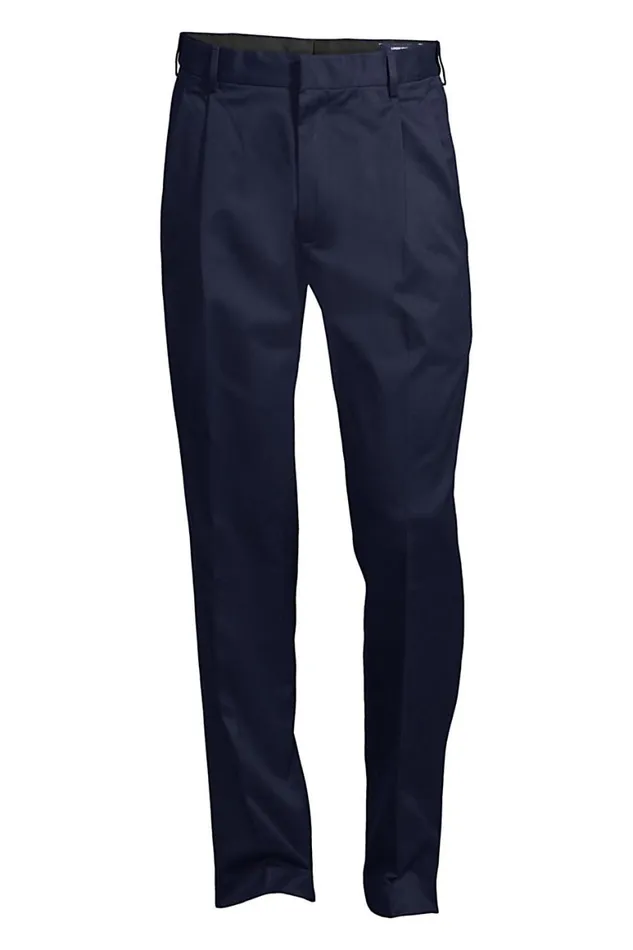 Lands039 End Chinos and Casual Pants Men Big And Tall Comfort Waist Pleated No Iron Twill Dress Pants Radiant Navy Lands039 End Chinos and Casual Pants Men Big And Tall Comfort Waist Pleated No Iron Twill Dress Pants Radiant Navy