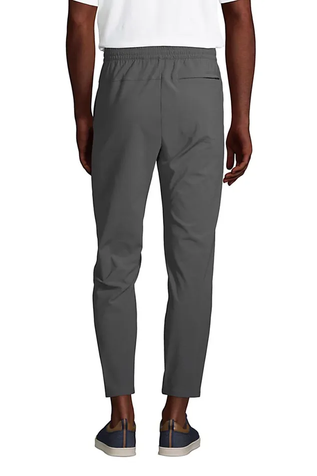 Lands039 End Chinos and Casual Pants Men Slim Fit Knit Performance Jogger Forest Moss