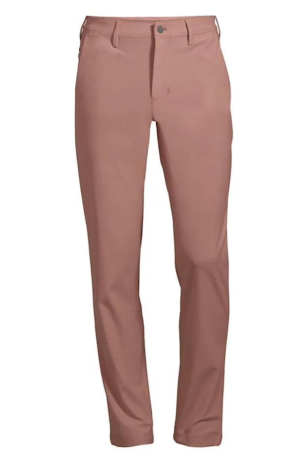 Lands039 End Chinos and Casual Pants Men Straight Fit Knit Performance Chino Pants Mauve Quartz