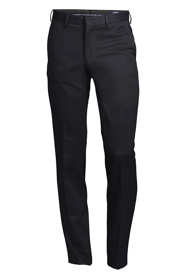 Lands039 End Chinos and Casual Pants Men Tailored Fit No Iron Twill Dress Pants Black Lands039 End Chinos and Casual Pants Men Tailored Fit No Iron Twill Dress Pants Black