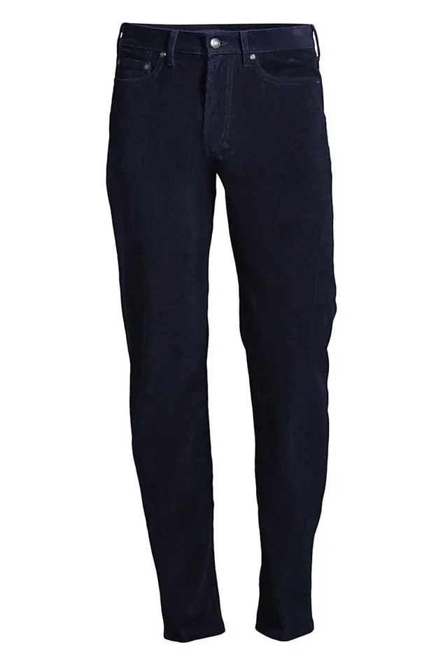 Lands039 End Chinos and Casual Pants Men Traditional Fit Comfortfirst Washed Corduroy Pants Radiant Navy