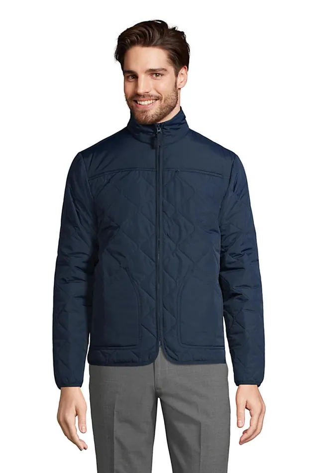 Lands039 End Coats and Jackets Men Insulated Quilted Jacket Radiant Navy