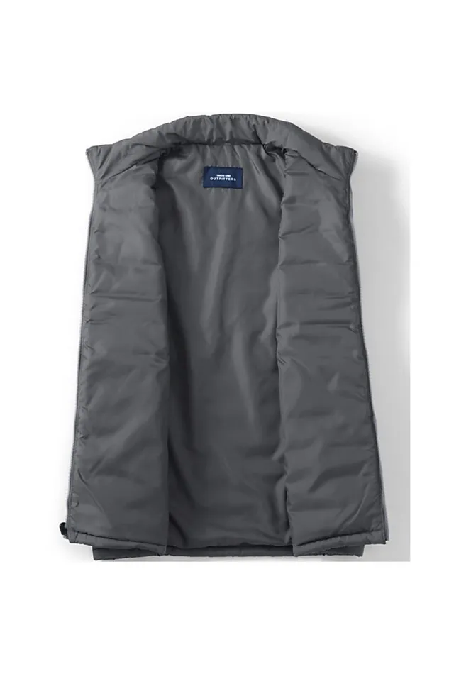 Lands039 End Coats and Jackets Men Insulated Vest Arctic Gray