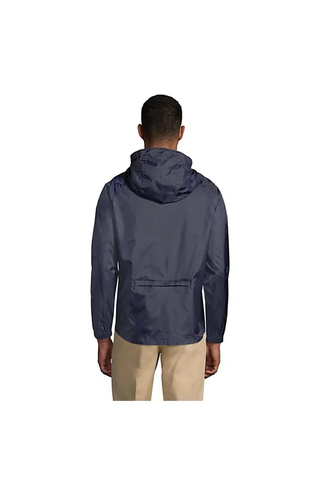 Lands039 End Coats and Jackets Men Packable Rain Jacket Classic Navy Lands039 End Coats and Jackets Men Packable Rain Jacket Classic Navy