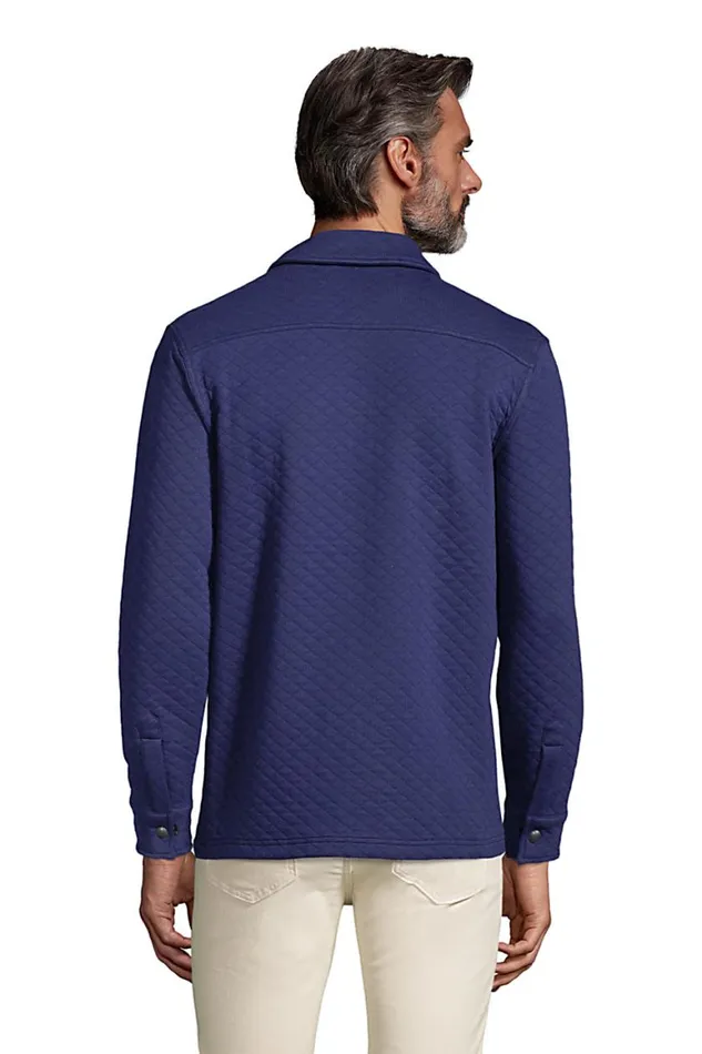 Lands039 End Coats and Jackets Men Quilted Shirt Jacket Deep Sea Navy Lands039 End Coats and Jackets Men Quilted Shirt Jacket Deep Sea Navy