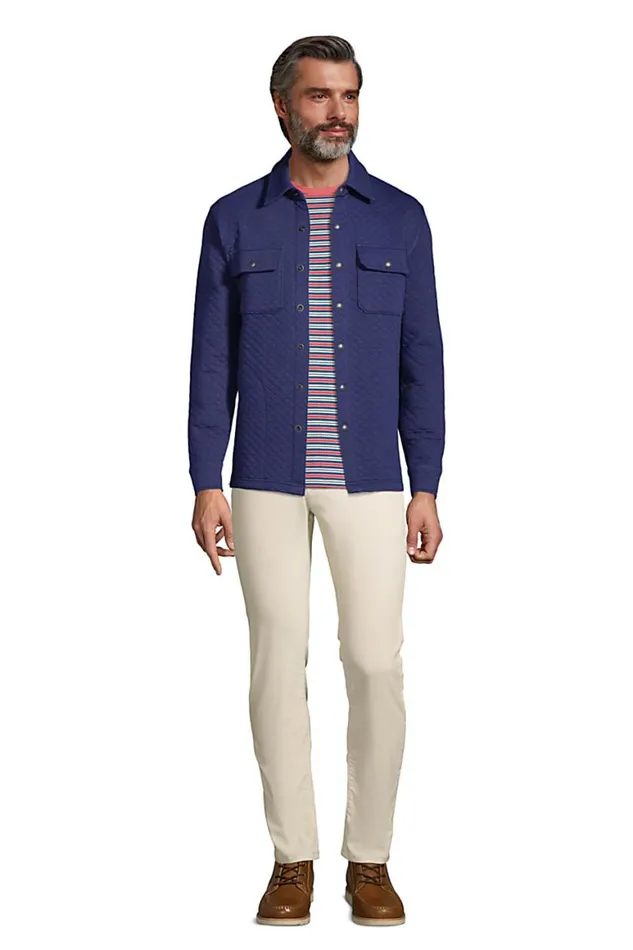 Lands039 End Coats and Jackets Men Quilted Shirt Jacket Deep Sea Navy Lands039 End Coats and Jackets Men Quilted Shirt Jacket Deep Sea Navy