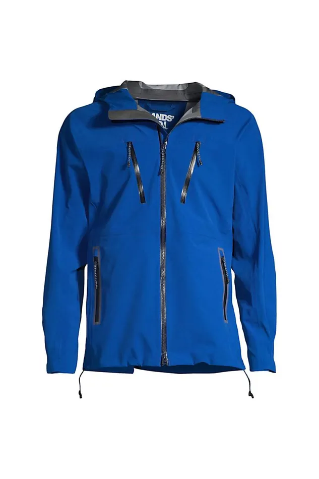 Lands039 End Coats and Jackets Men Ultimate Waterproof Rain Jacket Cool Cobalt Lands039 End Coats and Jackets Men Ultimate Waterproof Rain Jacket Cool Cobalt