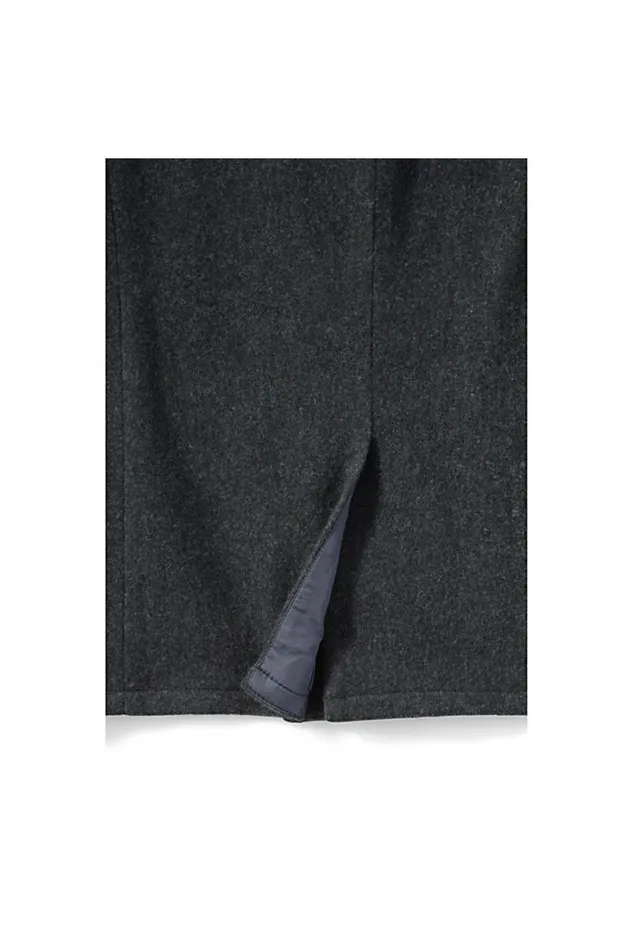 Lands039 End Coats and Jackets Men Wool Peacoat Dark Charcoal Heather