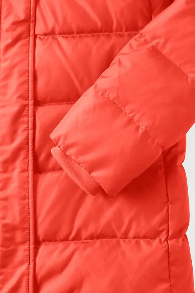 Lands039 End Coats and Jackets Women 600 Down Winter Long Coat With Hood Crimson Orange Lands039 End Coats and Jackets Women 600 Down Winter Long Coat With Hood Crimson Orange