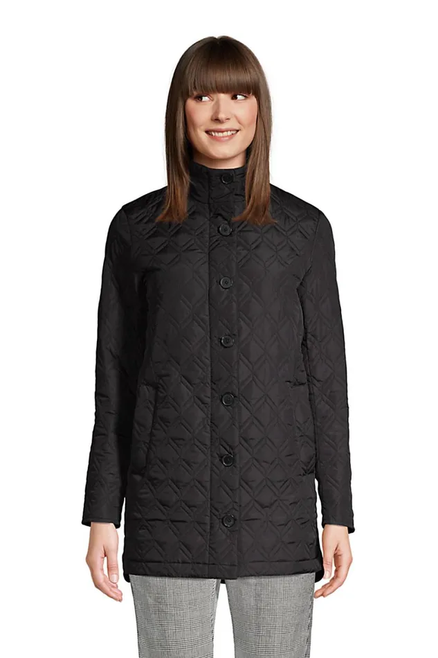 Lands039 End Coats and Jackets Women Insulated Packable Quilted Barn Coat Black Lands039 End Coats and Jackets Women Insulated Packable Quilted Barn Coat Black