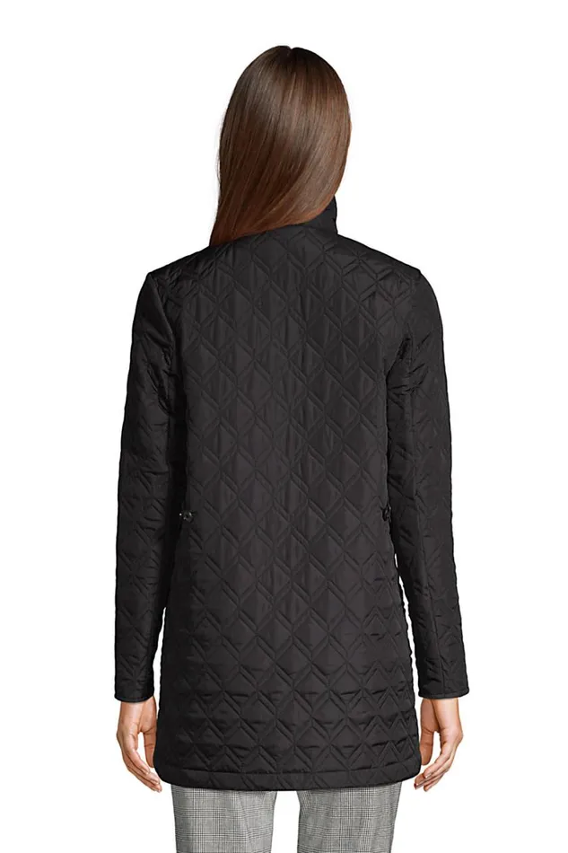 Lands039 End Coats and Jackets Women Insulated Packable Quilted Barn Coat Black