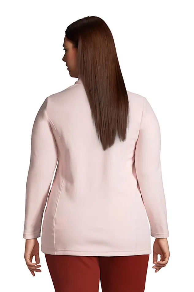 Lands039 End Coats and Jackets Women Plus Size Full Zip Fleece Jacket Soft Tea Rose Lands039 End Coats and Jackets Women Plus Size Full Zip Fleece Jacket Soft Tea Rose