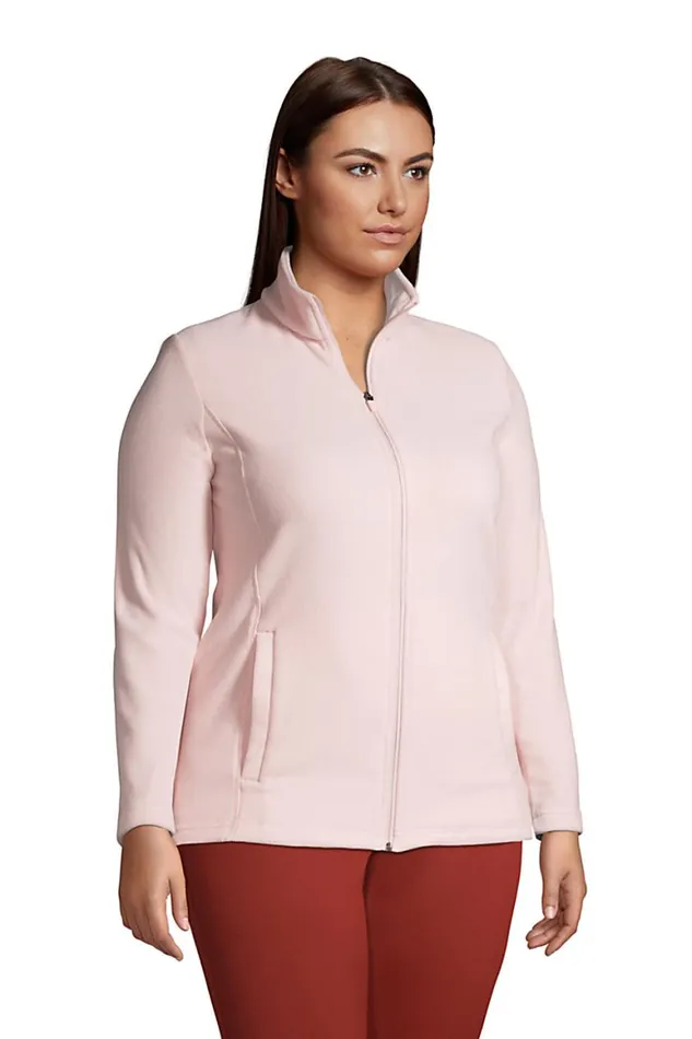 Lands039 End Coats and Jackets Women Plus Size Full Zip Fleece Jacket Soft Tea Rose Lands039 End Coats and Jackets Women Plus Size Full Zip Fleece Jacket Soft Tea Rose