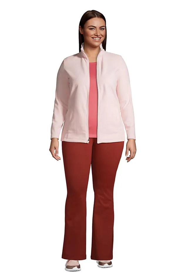 Lands039 End Coats and Jackets Women Plus Size Full Zip Fleece Jacket Soft Tea Rose Lands039 End Coats and Jackets Women Plus Size Full Zip Fleece Jacket Soft Tea Rose