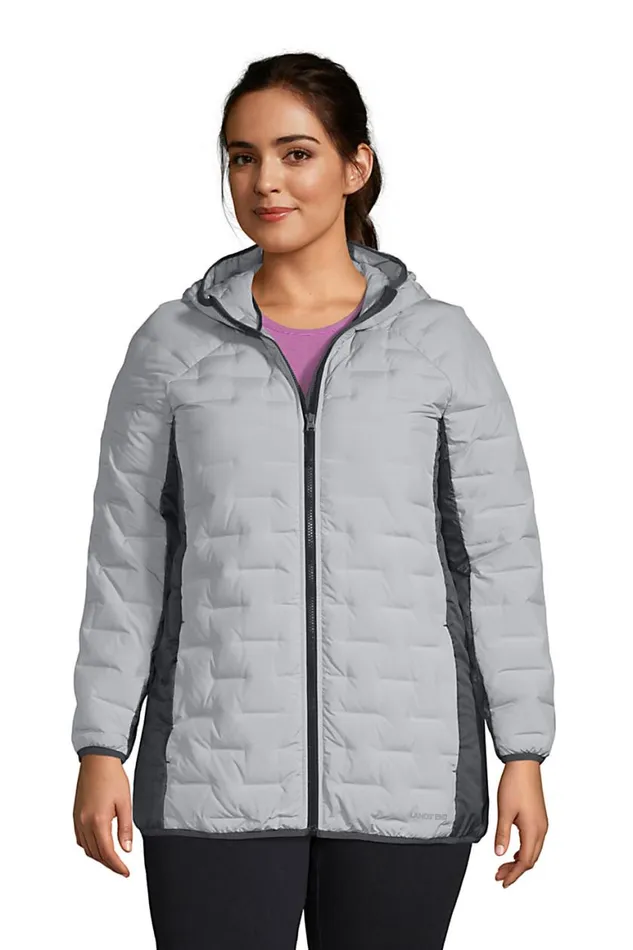 Lands039 End Coats and Jackets Women Plus Size Insulated Double Weave Down Jacket With Hood Ultimate Gray Lands039 End Coats and Jackets Women Plus Size Insulated Double Weave Down Jacket With Hood Ultimate Gray