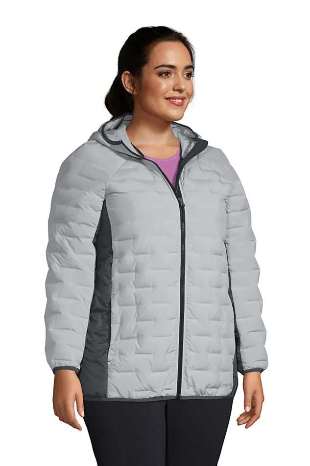 Lands039 End Coats and Jackets Women Plus Size Insulated Double Weave Down Jacket With Hood Ultimate Gray Lands039 End Coats and Jackets Women Plus Size Insulated Double Weave Down Jacket With Hood Ultimate Gray