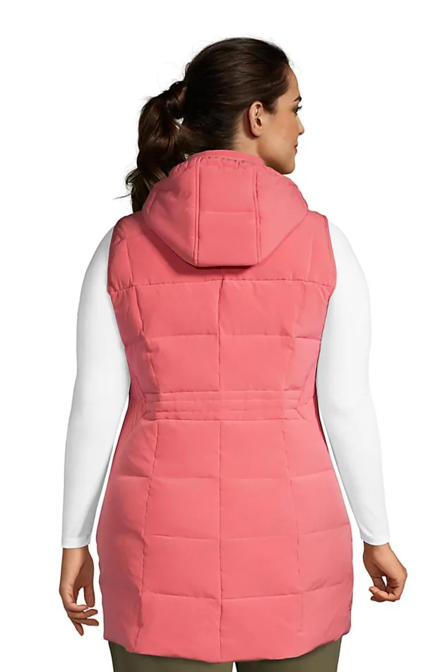Lands039 End Coats and Jackets Women Plus Size Quilted Stretch Down Vest Soft Mojave Rose Lands039 End Coats and Jackets Women Plus Size Quilted Stretch Down Vest Soft Mojave Rose